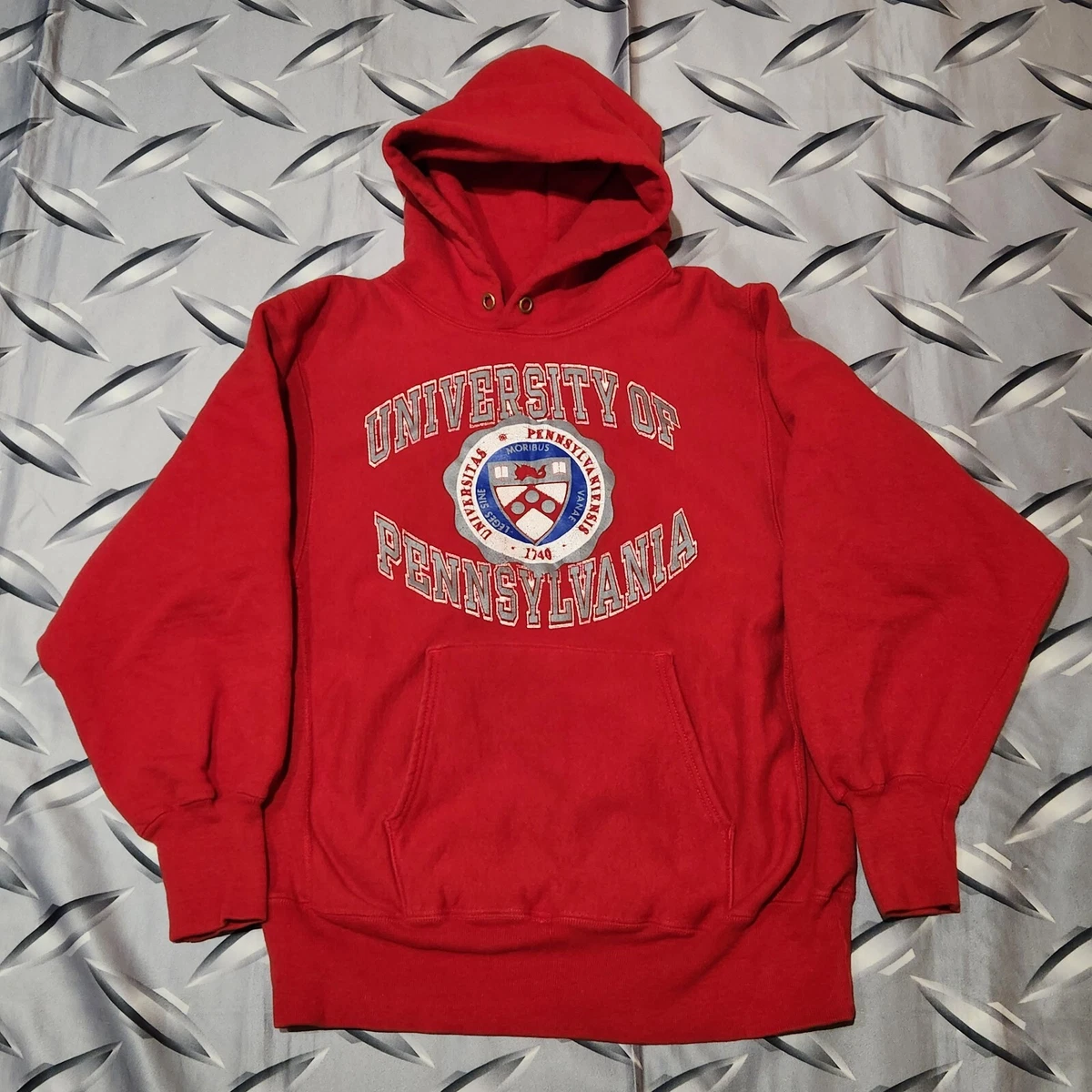 VTG 80s University of Pennsylvania Sweatshirt Hoodie Champion Reverse Weave  S/M