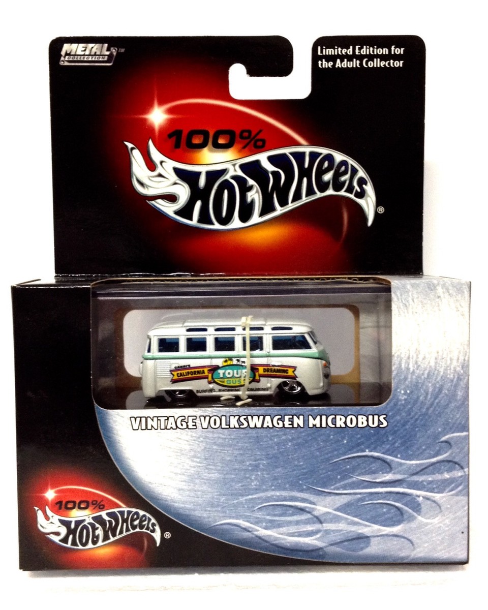 Hot Wheels 100% Black Box White Vintage Volkswagen Microbus
