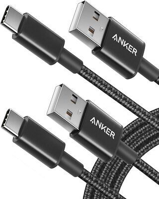 Anker Premium 180 cm doppelt-geflochtenes Nylon USB-C auf USB-A Kabel 2er Pack