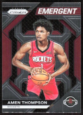 Rockets Rookie Thompson 2023-24 6050C Panini Prizm Emergent Amen Thompson Rookie Houston ...