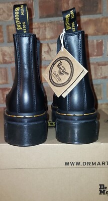 Dr. Martens Audrick Chelsea Womens 8 Black Leather Lug Sole