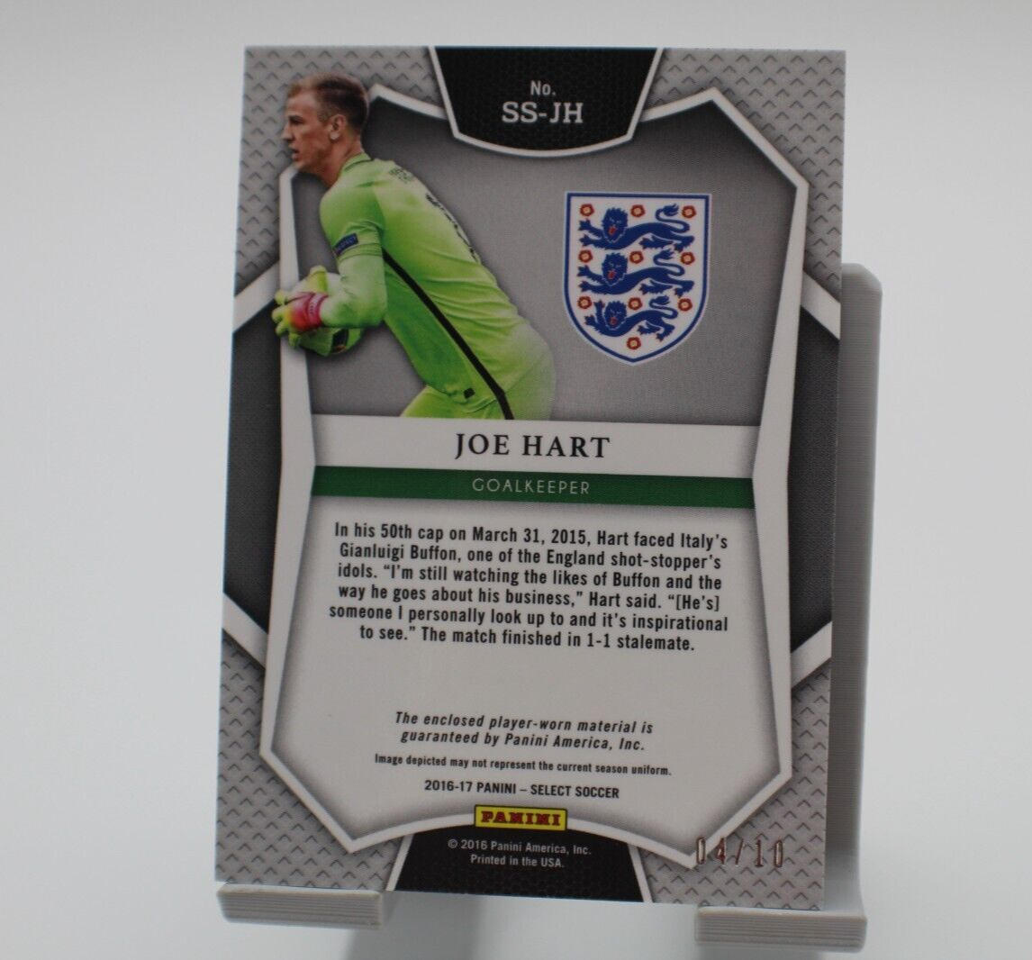 2016-17 Panini Select Soccer Joe Hart Gold Prizm Logo Jersey Patch
