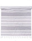SUPERIOR Racer Stripe Oversized Beach Towel 35x68 Grey — photo 2
