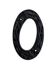 6" Iron House Door Number Sign 7mm Thick Rustproof - Number 0