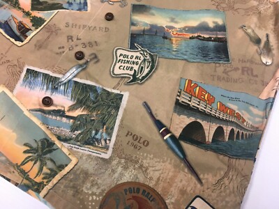 Polo Ralph Lauren Retro Postcard VTG Artwork Key West Hawaii