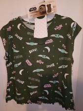 NWT Star Wars Yoda 3 piece Womens Pajama T-Shirt Shorts Socks Sleep Set Size XL