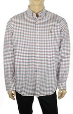 NEW MENS RALPH LAUREN SLIM FIT LONG SLEEVE WHITE PLAID STRETCH OXFORD SHIRT XS