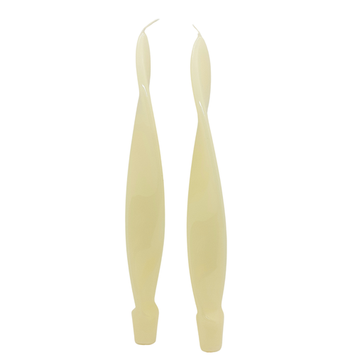 Set 2 Candele tortiglione laccate 30 cm, 2 colori antigoccia, senza profumo - Foto 9 di 10