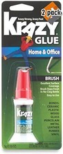 Krazy Glue Brush On Super Glue 5g 2 Pack - Easy Application