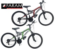 Mountain Bike 24" Bimbo Ragazzo Biammortizzata 18 Velocià Cambio Shimano