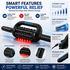Electric Muscle Roller Massager with Red Light Roller 4000mAh Rechargeable
