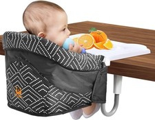 Hook On High Chair with Tray, Collapsible Portable Table Seat