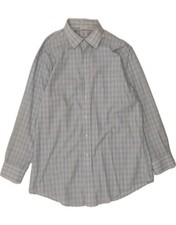 BROOKS BROTHERS Mens 346 Slim Fit Shirt Size 17 2/3 XL Blue Check Cotton AL11