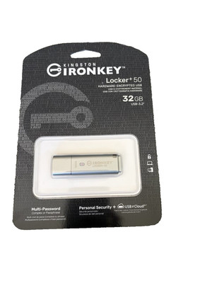 Kingston Ironkey Locker+ 50 32GB Encrypted USB Flash Drive | USB 3.2