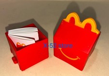 Lil McDonalds mini happy meal toy Red Arch Box with Stickers inside