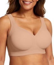 Womens Wireless Jelly Bra Plus Size Supportive Seamless Bras Full Coverage Pu...