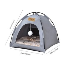 Summer Small Pet Tent, Oxford Fabric Removable And Washable Semi-Enclosed Cat Be