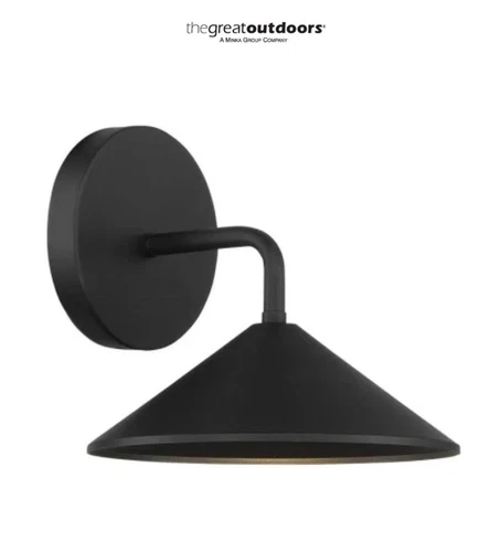 The Great Outdoors Minka City Streets 8.5” Outdoor Wall Sconce, 73181-66-L -Coal - Picture 2 of 3