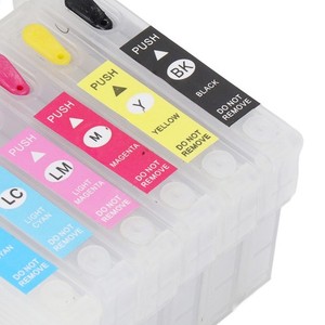 6 Pack Permanent Chip Ink Cartridge Smooth Printing For Photos Black Cyan Magent