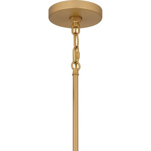 Brushed Weathered Brass Four Light Pendant from the Quoizel Pendant Collection - Picture 6 of 6