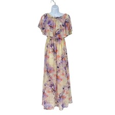 Show Me Your Mumu Maxi Dress Floral Print Smocked Off Shoulder Size L Wedding