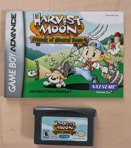 Harvest Moon: Friends of Mineral Town (Game Boy Advance) GBA w/ Manual