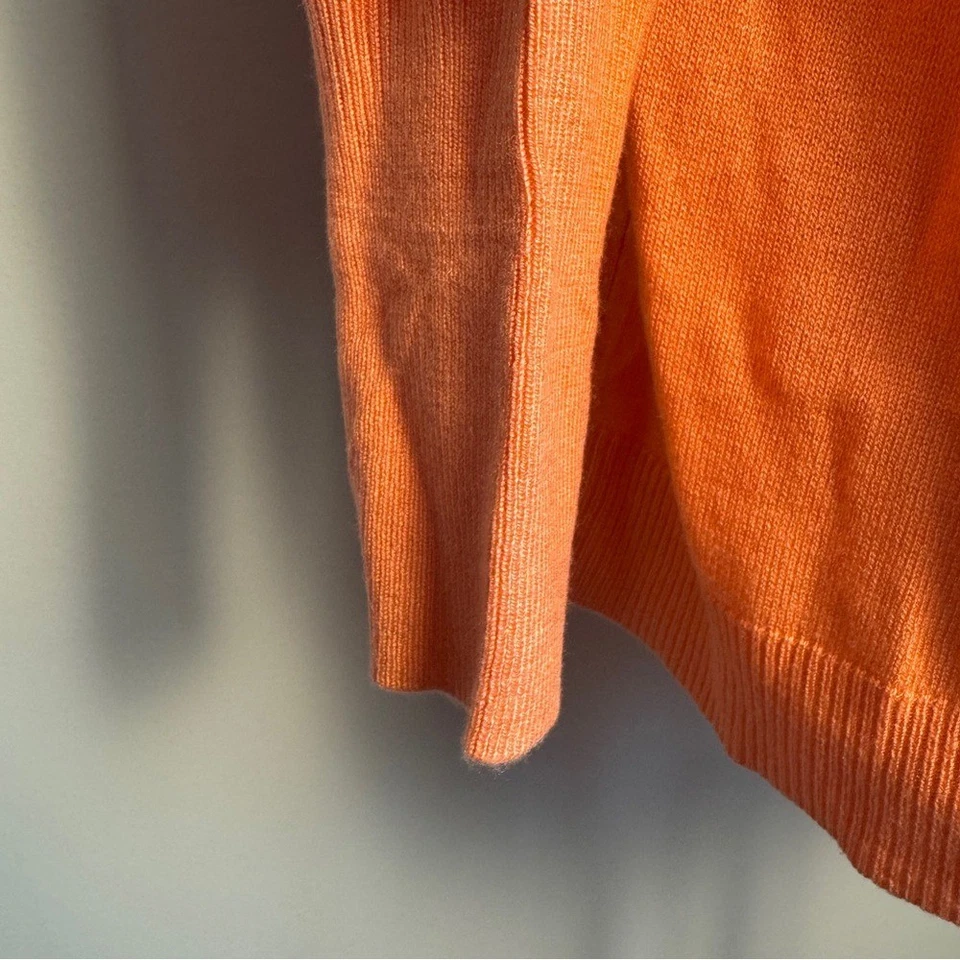 Suéter DG2 Diane Gilman Manga Larga Cuello Alto Manga Larga Melocotón Talla X-Grande Foto 3 de 4