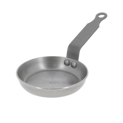 MINERAL B Carbon Steel Egg & Pancake Pan - 4.75  Diameter - Naturally Non-Sti...