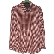 Vintage Tommy Hilfiger Shirt Mens XL Red Plaid Button Down Long Sleeve 00s