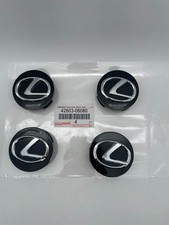 4pcs For Lexus Black Chrome Badge Logo 62mm Wheel Center Caps Hub