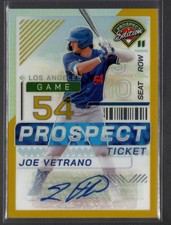 2024 Panini Prospect Edition #47 Joe Vetrano Gold Signatures Holo #/10