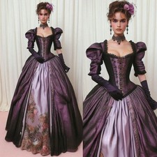Customis Elegant Purple Vintage Victorian Ball Gown Lace Corset Special Occasion