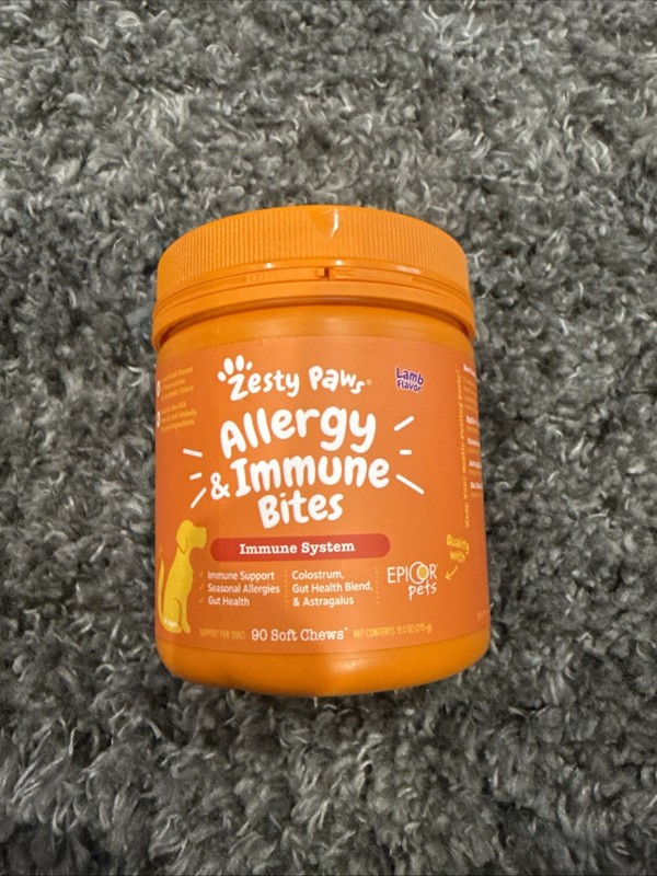 Zesty Paws Allergy & Immune Bites for Cats Seasonal Relief Bacon 90ct Cat Treat