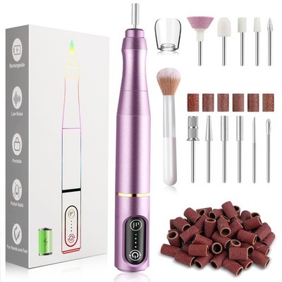 Cordless Nail Drill Electric Nail File Kit, Rechargeable Efile Set, Portable ...