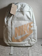 Nike Heritage Backpack Cream Beige Large Logo Unisex School Bag NWT