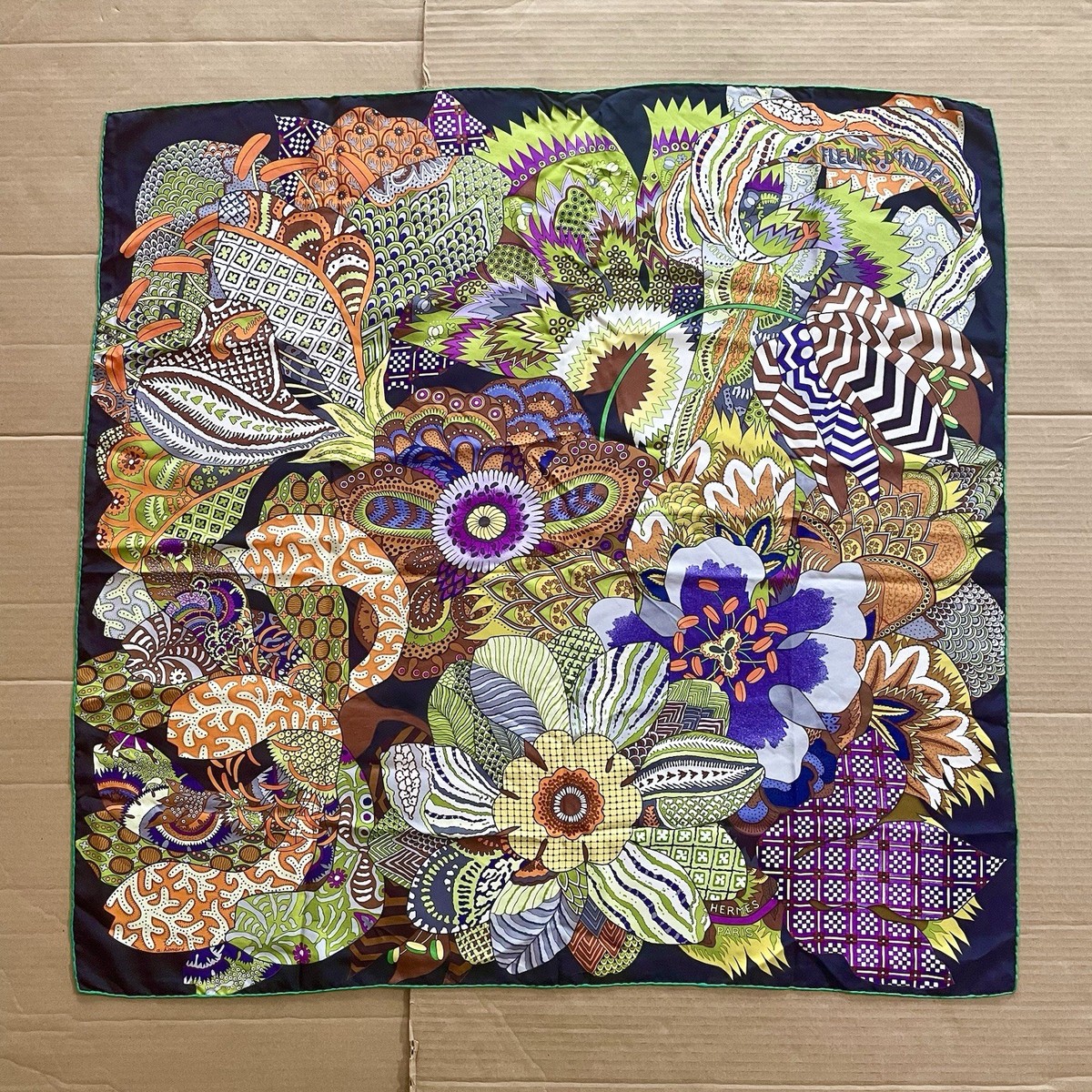 Hermès 花柄 シルクスカーフ 88×80cm Hermes scarf silk Carre 90cm Fleurs D'indiennes Floral | eBay