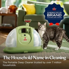 BISSELL Little Green Multi-Purpose Portable Carpet and Upholstery Cleaner- READ!