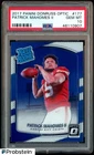 2017 Donruss Optic #177 Patrick Mahomes II Chiefs RC Rookie PSA 10 GEM MINT