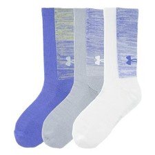 Under Armour Men  s Socks Phenom Cushioned Crew Sizes 8.5-13 in Blue Grey 3 Pack