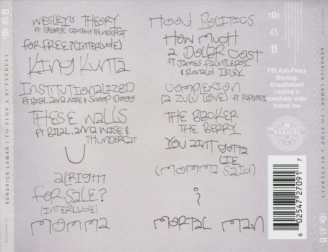 KENDRICK LAMAR - TO PIMP A BUTTERFLY [PA] NEW CD