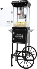 Popcorn Machine Maker With 8 Oz Kettle Makes Up to 32 Cups Popcorn Machine Cart