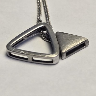 Das doppelte Dreieck 925 Sterling Silber Halskette Anhänger Schmuck Geschenk für Sie