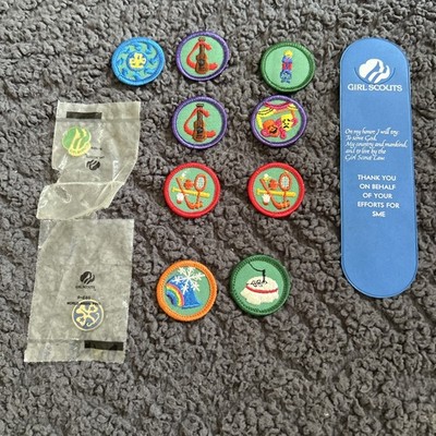 Vintage 80s Girl Scout Patch Badge Pin Lot Theater Needle craft Water Wonders