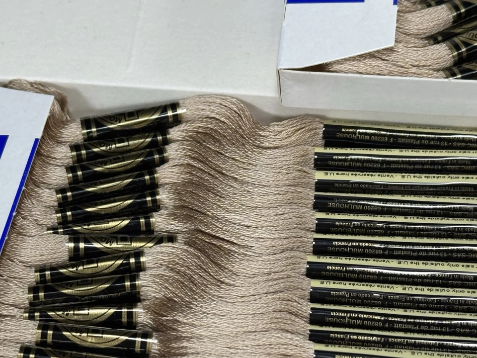 ✅3 Boxes ✅NEW ✅DMC 25 EMBROIDERY FLOSS ✅MOULINE ✅FRANCE ✅100% COTTON ✅#3864 ✅Tan - Image 2 of 4