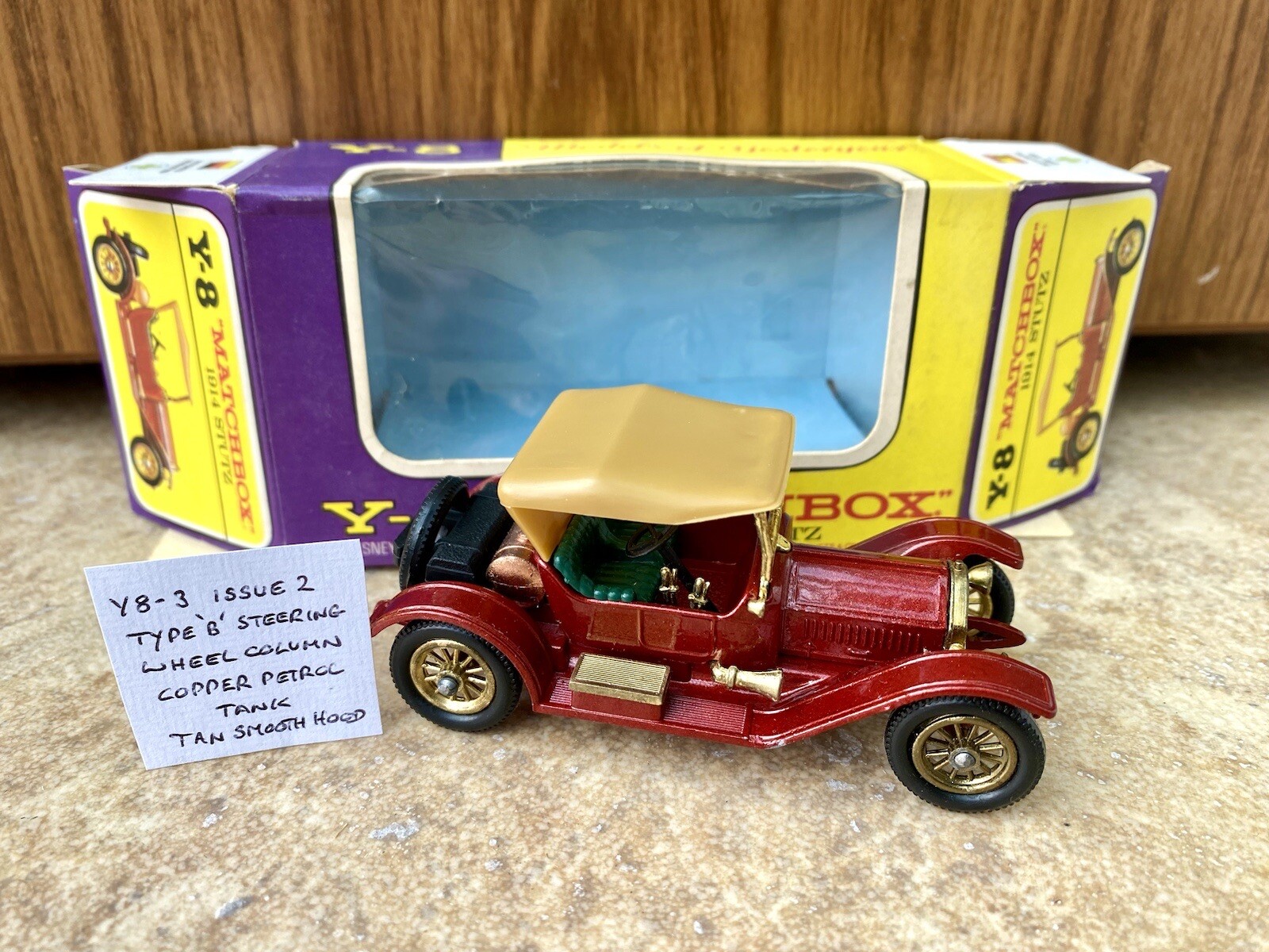 Matchbox Yesteryear Y8, 1914 Stutz 4E Roadster - Free Price Guide