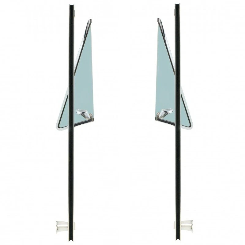 Par de ventanas de ventilación - vidrio tintado con moldura cromada para camioneta Chevy/GMC 1968-72 Foto 3 de 3