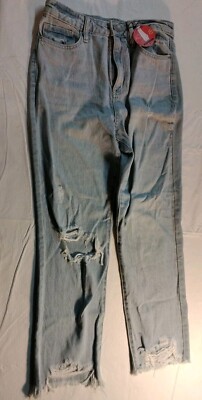 YMI DREAM COLLECTION SLIM STRAIGHT ANKLE RAW  HEM DENIM JUNIOR SIZE 9/29 NWT