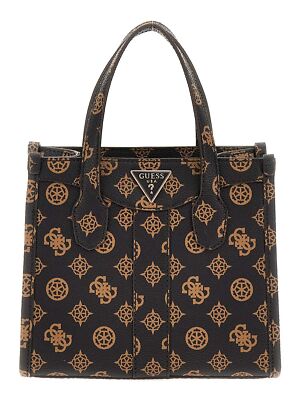 GUESS Silvana 2 Compartment Mini Tote XS Handtasche Tasche Mocha Logo Neu