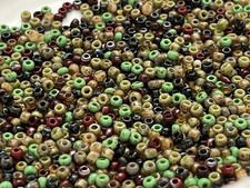 Picasso seed beads, size 8/0, Czech glass beads , Seed bead mix, 15 Grams