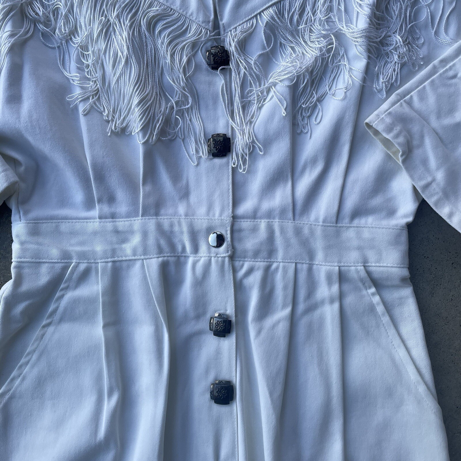 Vtg Panhandle Slim Women’s Fringe Button Up Duster Dress Western USA Made 12 image 7